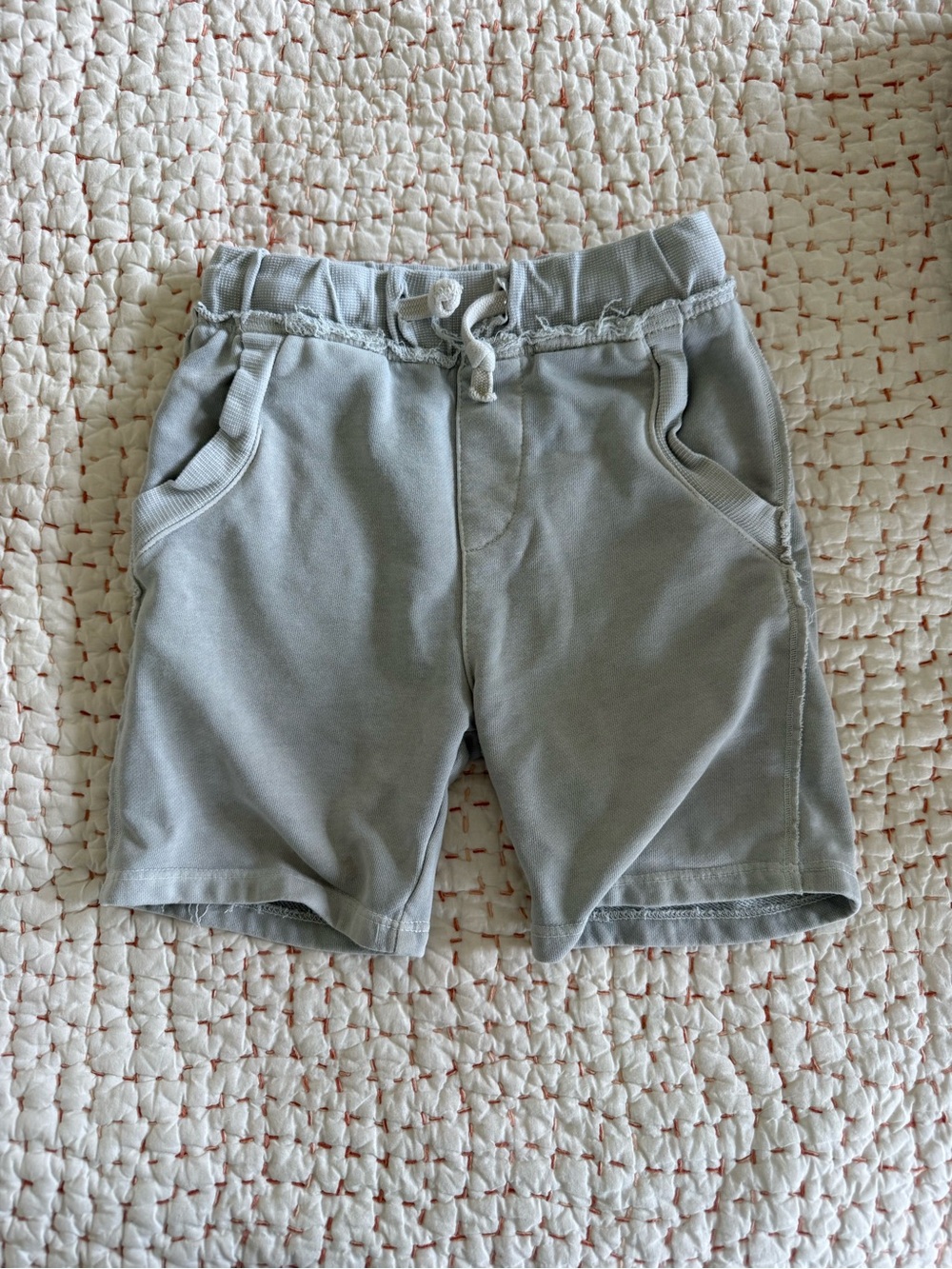Kids Soft Light Gray Pull-On Casual Shorts